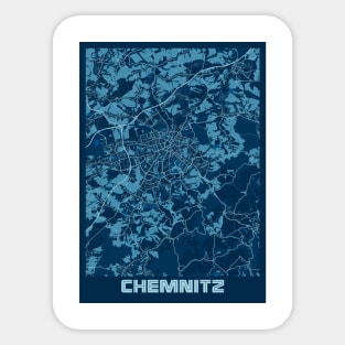 Chemnitz - Germany Peace City Map Sticker